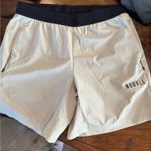 NOBULL Men's Off-White Athletic Shorts